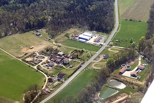 Vue aérienne de Solnice.