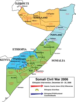 Guerre civile somalienne vers 2006 (Union des tribunaux islamiques)