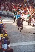 Palio del somaro, la course
