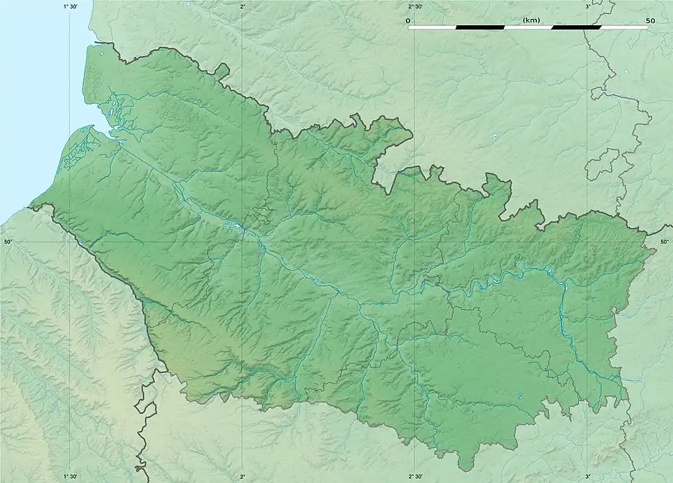 Voir sur la carte topographique de la Somme