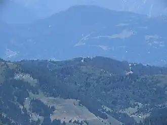 Le sommet des Salles depuis la pointe de Merdassier.