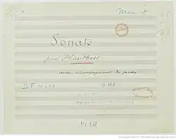 Image illustrative de l’article Sonate pour hautbois et piano de Saint-Saëns