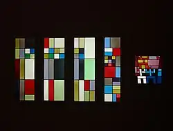 Composition géométrique verticale-horizontale.