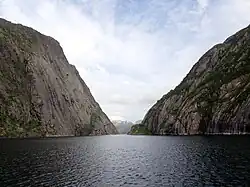 Vue en direction de la sortie sur le Raftsund