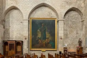 Mur latéral gauche de la nef, où se trouve notamment Le Christ au Mont des Oliviers, œuvre de Théodore Chassériau (1844).