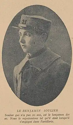 Photo en médaille de Constant Soulier en uniforme et avec un képi.