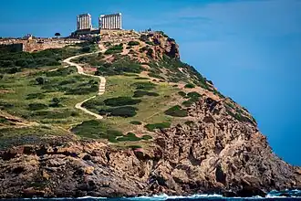 Autre vue du sanctuaire du cap Sounion.
