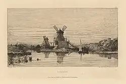 Souvenir, paysage, estampe