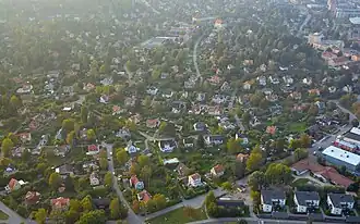 Vue aérienne de Spånga.