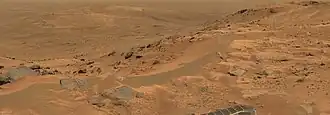 Vue du sommet prise par le Spirit le 23 août 2005, après terminé la montée de la colline "Husband Hill".