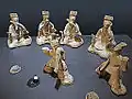 Figurines de danseuses et musiciennes. Han Occidentaux, tombes de Yangjiawan, Jiangsu. Musée Guimet (prêt temporaire du musée de Xuzhou).