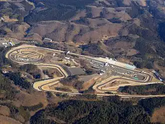 Vue aérienne du circuit.