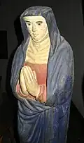 Statue de Marie, bois polychrome, XVIIe&nbsp;siècle.