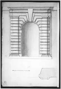 Projet du portail de Saint-Pierre de Rome.