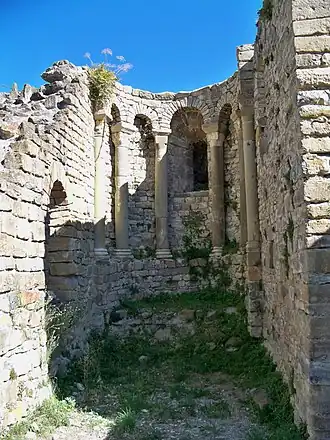 Photo des ruines du prieuré.