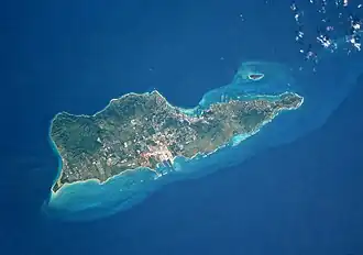 Image satellite de Sainte-Croix en janvier 1993.