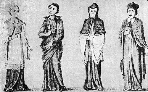 Costumes des Frères hospitaliers du Saint-Esprit au XIIIe&nbsp;siècle.