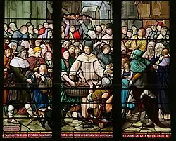 Distribution aux pauvres par la confrérie de la Trinité, église Saint Nizier - 1894