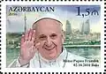 Timbre-poste émis à l’occasion de la visite du pape François en Azerbaïdjan.
