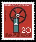 Timbre allemand commémorant l'invention du moteur Otto & Langen (1964).