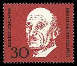 Robert SchumanTimbre allemand de 1968.