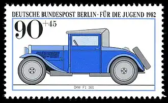 Timbre poste Allemand illustré par la FWK F1.