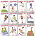 Timbres du Suriname : jeux olympiques de 2008