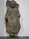 Buddha debout. Gandhara, Ier – IIIe&nbsp;siècle. Schiste. Musée Guimet.