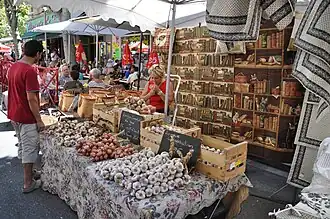 Un stand au marché.
