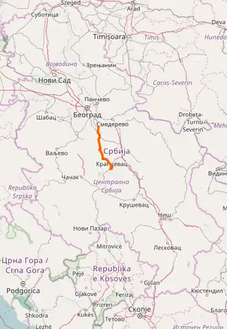 Image illustrative de l’article Route magistrale 25 (Serbie)