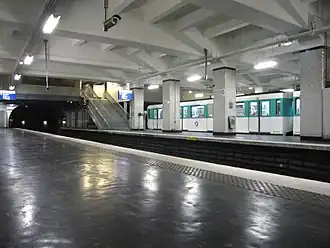 La station au niveau des quais.