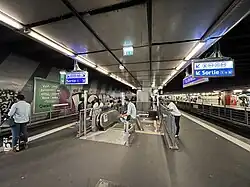 Station de tramway RATP de la ligne T2, en 2022.