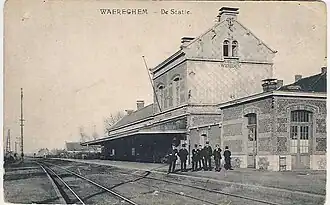 La gare vers 1900. Elle fut détruite en 1918.