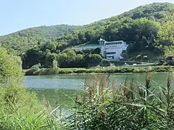 Station de traitement de l'eau de la Malate, au bord du Doubs.