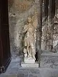 Statue de Jeanne d'Arc dans la quatrième travée du collatéral sud.