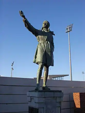 Statue de Maurice Boyau devant le stade de Dax