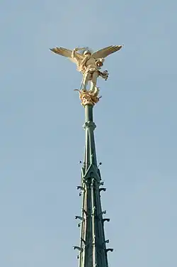 Flèche de l'Abbaye du Mont-Saint-Michel, par Emmanuel Frémiet, 1897