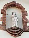 Statue de saint Martin, entrée du foyer