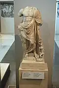 Asclépios proche de l'Asclépios de Munychie. Ier&nbsp;siècle AEC. Morylos. Thessalonique, MArch