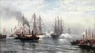 The Statue of Liberty Arrives in New York Harbor, Reception of the Isère, June 20, 1885., 1885