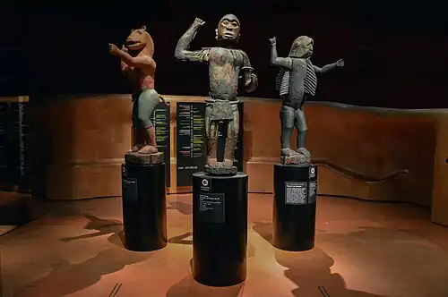 Statues des rois d'Abomey au XIXe&nbsp;siècle. Musée du Quai Branly