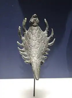 Statuette en bronze de scorpion. Mithréum de Martigny, musée d'histoire du Valais.