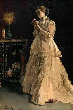 La Dame en rose, 1866, musées royaux des beaux-arts de Belgique