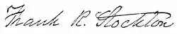 Signature de Frank R. Stockton