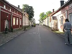Une rue de Naantali en été.