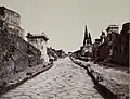 Rue des tombeaux, Pompéi, vers 1870.