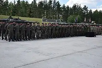 et en 2018 avec le 1er&nbsp;régiment de chasseurs (France) au même exercice.