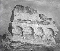 gravure d'un monument antique réalisée à la fin du dix-neuvième et début du vingtième.