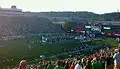 Avant match vu de la section estudiantine en 2012. Le Shewey Athletic Center est visible à l'arrière du stade