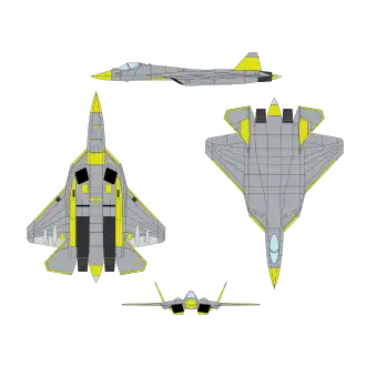 vue en plan de l’avion
